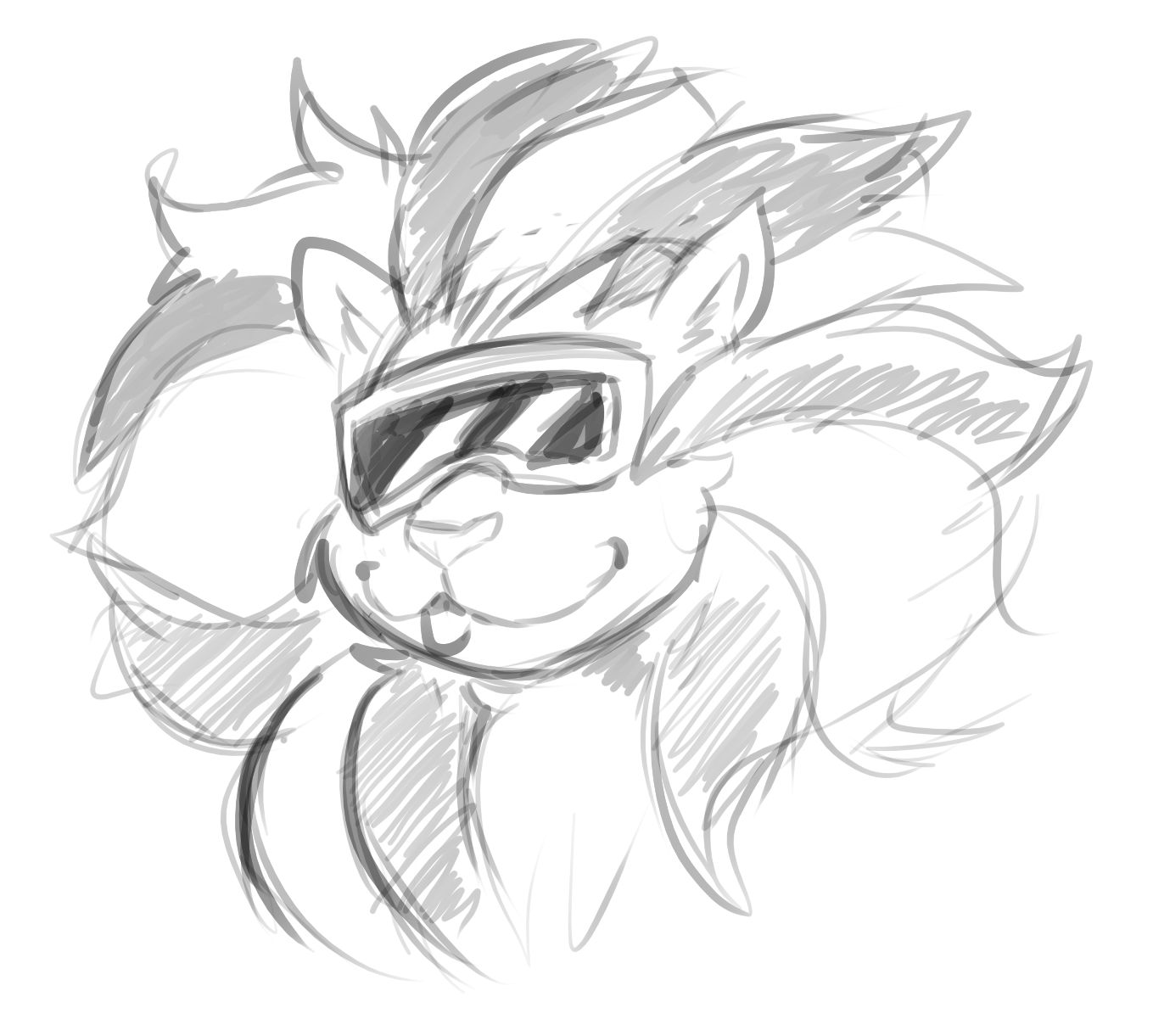 My character LP-202 doing a silly blep